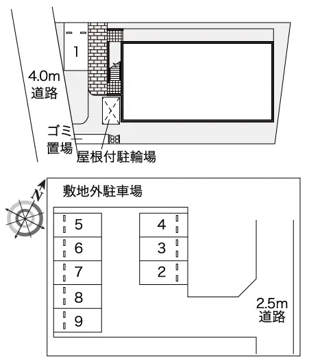 ★手数料０円★宮崎市島之内　月極駐車場（LP）